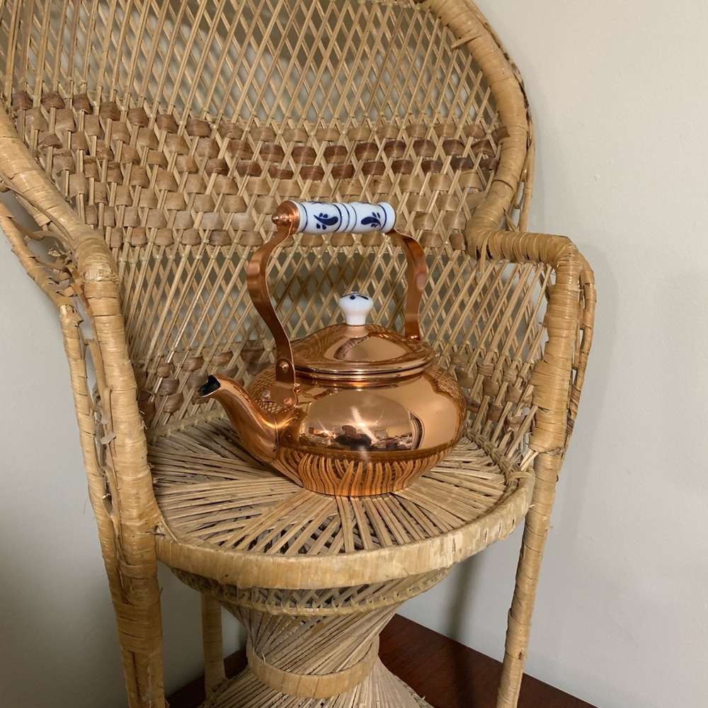 Copper Tea Kettle with Ceramic Handle